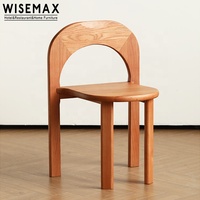 Isemax — meuble de salle à manger classique en forme de u, chaise, noir massif, en bois de cerise