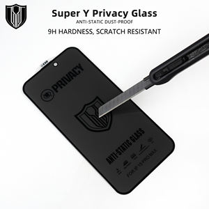 Protector de Pantalla de Vidrio Templado con Privacidad para iPhone 17 Pro Max - Anti-Espía XR 13 14 <span class=keywords><strong>Plus</strong></span> 15 16, Cobertura Total - Product Image 4