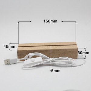 Đèn Ngủ <span class=keywords><strong>LED</strong></span> USB Acrylic Khắc Laser Tự Làm Ghi Nhớ Graffiti Khung Đèn Nền Gỗ Hình Chữ Nhật Ánh Sáng Trắng Ấm Áp - Product Image 2