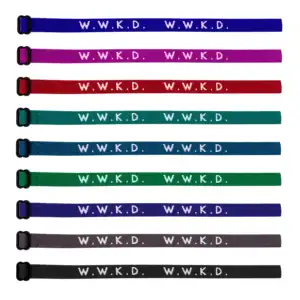 Custom Event Fabric Woven Wristbands Festival Fashion Bracelets-Day And Night Festival Bracelets WWJD