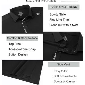 Polo de Golf Personalizado para Hombre, Manga Corta, Secado Rápido, Ajuste Deportivo, Absorbe la Humedad, Ropa Deportiva - Product Image 6