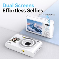 Appareil photo numérique 5K pour photographie et vlogging avec autofocus, zoom 18x, éclairage LED intégré, stabilisation électronique et capteur CMOS