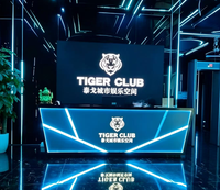 Comptoir de billard personnalisé, comptoir de billard pour salle de billard, table d'accueil, comptoir de réception, comptoir de billetterie