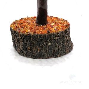 Vente en gros de haute qualité de jaspe rouge fait à la main cristal énergie arbre Figurine Inde pour Feng Shui collection mariage décoration de la maison - Product Image 6