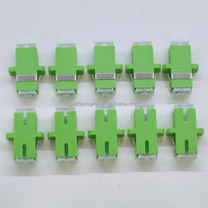 Panel Mount SC/APC Simplex Single Mode Fiber Optic <b>Adapter</b> Green Flange SC-SC APC Singlemode Coupler for FTTH CATV - Product Image 2
