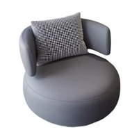 Modernes Modulares Extra Großes Faulenzersofas, Luxuriöses Metall-Einzelsofa für Wohnzimmer, Ecksofa mit Hocker, Freizeitsofa mit Schlichtem Design und Stoffbezug