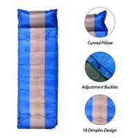 Tapis de camping autogonflant, coussin d'air épais en mousse pour dormir et dormir, léger, avec oreiller, plein Air