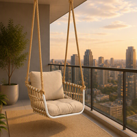 Fauteuil suspendu œuf moderne en métal, résistant aux UV, imperméable et confortable, pour jardin de villa