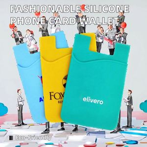 New Fashion Eco-Friendly Promotional Gift Personalized Sticky Phone Pocket <b>Smart</b> Wallet Silicone Credit Card Welcome Gifts - Product Image 2