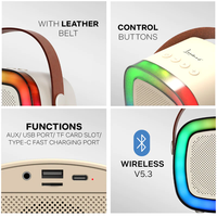 Livraison Rapide Mini Enceinte Karaoké Portable avec Microphone Audio Intégré, Enceinte Sans Fil pour Karaoké à Domicile