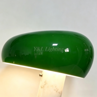 Lampe de table en forme de champignon, base en marbre, abat-jour en céramique gris brillant, lampe de bureau pour villa, hôtel, chambre à coucher, salle à manger, décoration