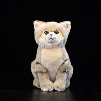 Peluche personnalisée Chat du désert, jouet en peluche animal sauvage mignon en position accroupie pour safari, boutique de cadeaux, usine, personnalisation OEM ODM