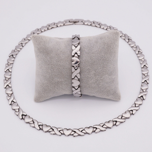 Forniture <span class=keywords><strong>per</strong></span> Creazione di Gioielli, <span class=keywords><strong>Set</strong></span> di Gioielli in Acciaio Inossidabile 316L Dorato con Cuore XO alla Moda - Product Image 6