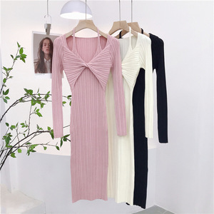 <span class=keywords><strong>Abito</strong></span> <span class=keywords><strong>in</strong></span> <span class=keywords><strong>maglia</strong></span> con scollo a V di fascia alta <span class=keywords><strong>in</strong></span> stile francese vestito da donna nuovo stile autunno inverno Sexy <span class=keywords><strong>abito</strong></span> da Club Sexy - Product Image 6