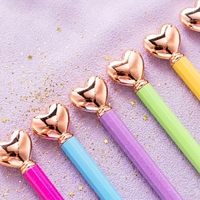 Stylo à bille créatif en métal en forme de cœur, cadeau publicitaire, logo personnalisable