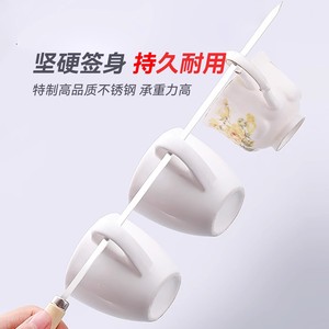 Brochetas de Acero Inoxidable con Mango de Madera, Extra Gruesas y Duraderas para Barbacoa, 20 Piezas, Hechas en China - Product Image 1