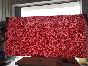 Mờ Màu Đỏ Nhân Tạo mã não đá đá quý đá cho <span class=keywords><strong>Countertop</strong></span> và tường trang trí - Product Image 2