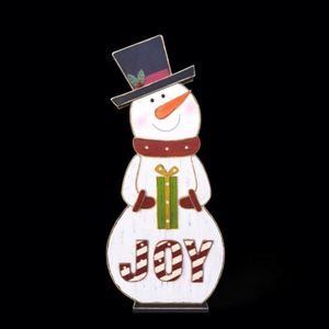 Décoration de festival, bonhomme de neige, décoration de Noël, produits en bois avec lumières - Product Image 5
