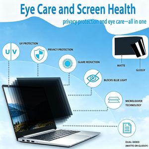 <span class=keywords><strong>Filtre</strong></span> de confidentialité amovible en gros pour écran d'ordinateur portable, <span class=keywords><strong>anti</strong></span>-reflet, <span class=keywords><strong>anti</strong></span>-espionnage, taille personnalisée, OEM ODM - Product Image 4
