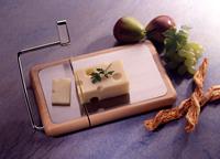 Trancheuse à fromage en bois d'acacia, planche à servir, trancheuse à aliments mous, planche à découper artisanale, coupe-beurre avec 4 fils de coupe de rechange