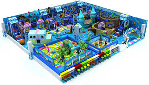 Ensemble d'aire de jeux intérieure Thème marin Théâtre d'intérieur en bois Tapis d'intérieur pour enfants Aire de jeux - Product Image 6