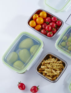 Récipient alimentaire empilable pour le stockage des aliments, forme Rectangle, sans BPA, en acier inoxydable, avec serrure - Product Image 3