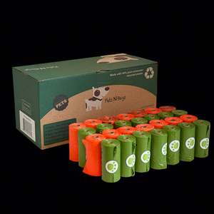 Sacs à déjections canines biodégradables personnalisés imprimés écologiques à vente chaude, sacs à déjections pour animaux de compagnie compostables pour chiens - Product Image 3