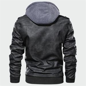 EVERGLOW — veste d'hiver en cuir élégant hommes, veste décontractée en cuir avec deux poches, fabrication par EVERGLOW - Product Image 6