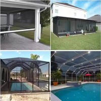 Piscine hors sol étanche extérieure rétractable d'usine et fenêtre moustiquaire de patio avec moustiquaire en fibre de verre