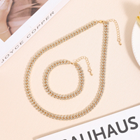 Bracelets de cheville à maillons cubains Hip Hop pour hommes, chaînes personnalisées en alliage de zinc et d'or rhodié, cadeau chrétien plaqué or, vente en gros