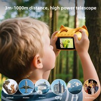 2-in-1 Children Telescope Educational Toy High-Definition Photo Video Recording Portable Outdoor Use Equipped Microscope