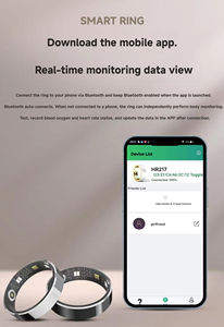 2025 трендовый водонепроницаемый IP68 MX-R217 фитнес-трекер для сна с вибрацией, интеллектуальное приложение для измерения температуры сердца - Product Image 3