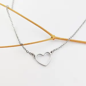 Heart Necklace Acero Inoxidable Joyas Tiny Heart Necklace Jewelry Imported from China Halskette Edelstahl Bisuteria Mujer