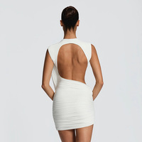 Robe élégante personnalisée sans manches pour femme, robe à bretelles tendance pour l'été, robes de soirée pour femmes, Vestidos