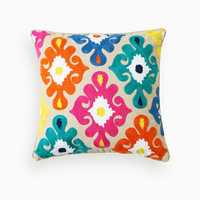 Housse de coussin décorative en coton brodé style bohème vintage pour canapé et lit, série NLS