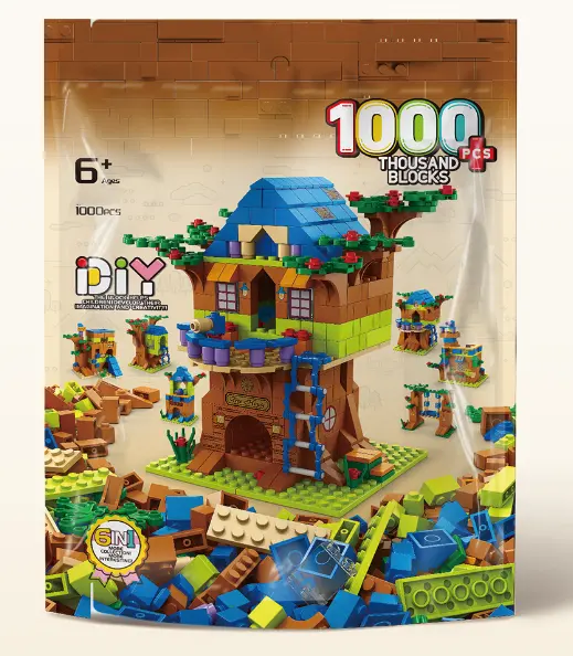 1000 pezzi educativi e affidabili abs Tree House tema Building Blocks regalo per ragazze e ragazzi