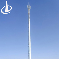 Tour monopôle en acier galvanisé à chaud XinYuan 20m-60m pour télécommunications/WiFi/4G/5G et levage de pompe pneumatique