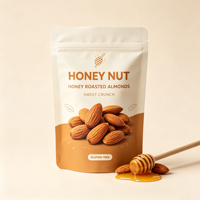 Op maat bedrukte, hersluitbare, staande Mylar-zakjes met ritssluiting, OEM voedselzakjes voor noten, gevriesdroogd fruit en gedroogde snacks