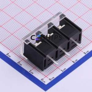 KF58C-10.0-3P Barrier Terminal Block Through hole Component (THT),P=10mm Connector With Cover Plate 10mm 1x3P Straight Pin - Product Image 2