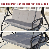 Balançoire de patio en acier moderne pour l'extérieur, hamac avec coussin, mobilier en métal convertible pour les dégagés urbains