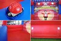 WINSUN Maison de jeu gonflable sur le thème du cirque avec minuteur électronique pour la location de fêtes de carnaval en extérieur et usage commercial