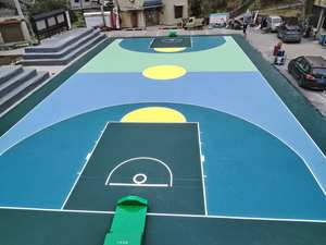 Inolp พื้นกีฬาคำแนะนำการก่อสร้างสนาม PU สำหรับบาสเก็ตบอลกลางแจ้งพื้นกีฬา - Product Image 4