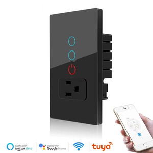 Interruptor de Luz Inteligente Wifi Tuya para Escaleras, Enchufe de Pared para México y Estados Unidos, Panel de Vidrio Inteligente, Control Remoto, Compatible con Alexa y <span class=keywords><strong>Google</strong></span> Home - Product Image 1