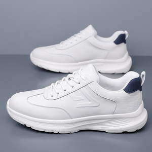 Nuevo Diseño, Venta Caliente, Zapatillas Deportivas Casuales de Microfibra para Hombre, Ligeras y Cómodas para Caminar, Color Negro y Blanco - Product Image 4