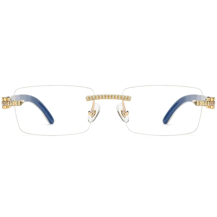 2023 Buffalo Horn Óculos de segurança Homens Quadrados Mulheres Prescrição Buffs Óculos Quadros Diamonds Optical Eyewear Eye Glass