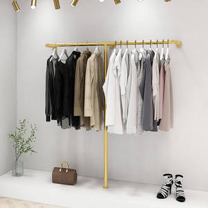 Expositor de Ropa <span class=keywords><strong>en</strong></span> Forma de T de Una Sola Columna para Montar <span class=keywords><strong>en</strong></span> la Pared, Venta Directa de Fábrica, Adecuado para Tiendas de Ropa - Product Image 5