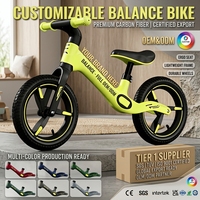 Vélo d'équilibre BMX Cuike 12 pouces en nylon aéronautique, cadre intégré, anti-chute, haute qualité, personnalisable, pour enfants de 2 à 5 ans, charge 75 kg