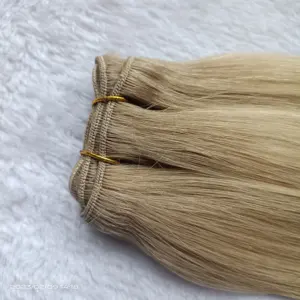 613 terbaru Remy manusia Rusia mesin membuat ekstensi rambut 13A ditarik ganda rambut Rusia kain
