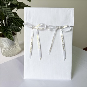 Chuanghua Luxury Reusable <b>White</b> Cotton <b>Envelope</b> Flap T-Shirt Packaging Bag for Garments Shoes Jewelry Recyclable Dust Bag - Product Image 5