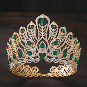 Europeo americano passerella Miss World diadema corona in lega placcata oro strass stile moda HY Brand per <span class=keywords><strong>la</strong></span> bellezza tailandese - Product Image 3